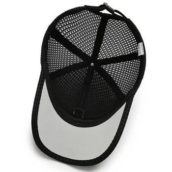 Καλοκαίρι 2021 Γυναικείο δικτυωτό ανδρικό καπέλο μπέιζμπολ, συμπαγές ραβδί με ετικέτα, καπέλο ήλιου για υπαίθριο αναπνεύσιμο καπέλο χιπ χοπ μπέιζμπολ Κασκέτα