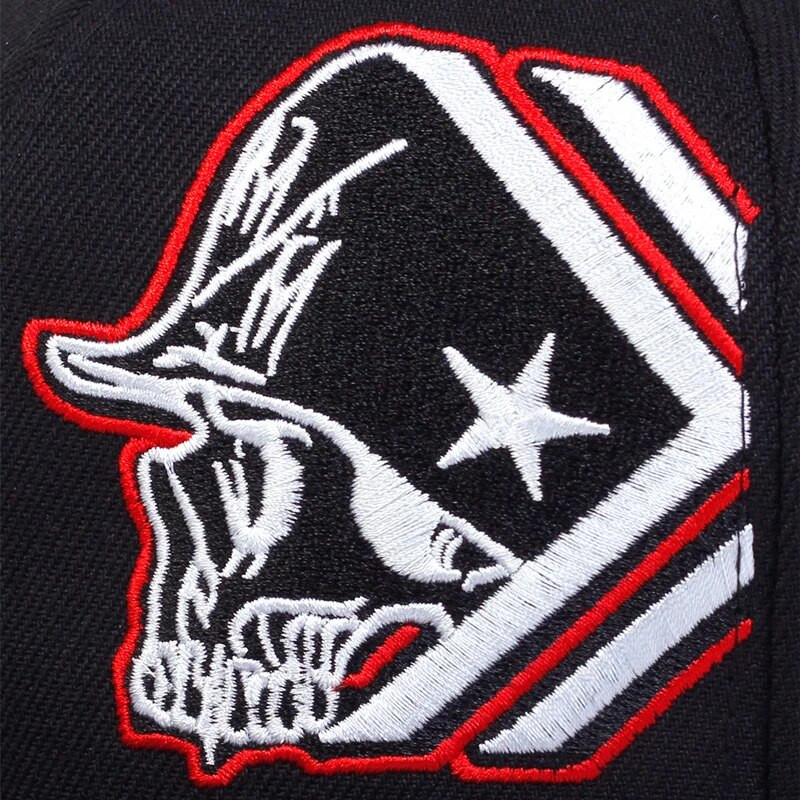 Unisex bejzbolska kapa s vezom za žene za sportove na otvorenom, ravni šešir za sunce, muška modna metalna mulisha hip-hop kapa