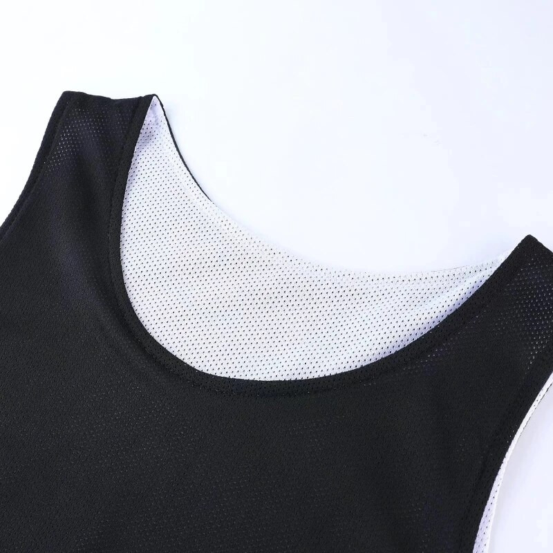 Kétoldalas nagy méretű férfi sport futómellény 2023 Új kifordítható kosárlabda ingekben Férfi Crossfit edzőterem fitnesz felsők ruhák