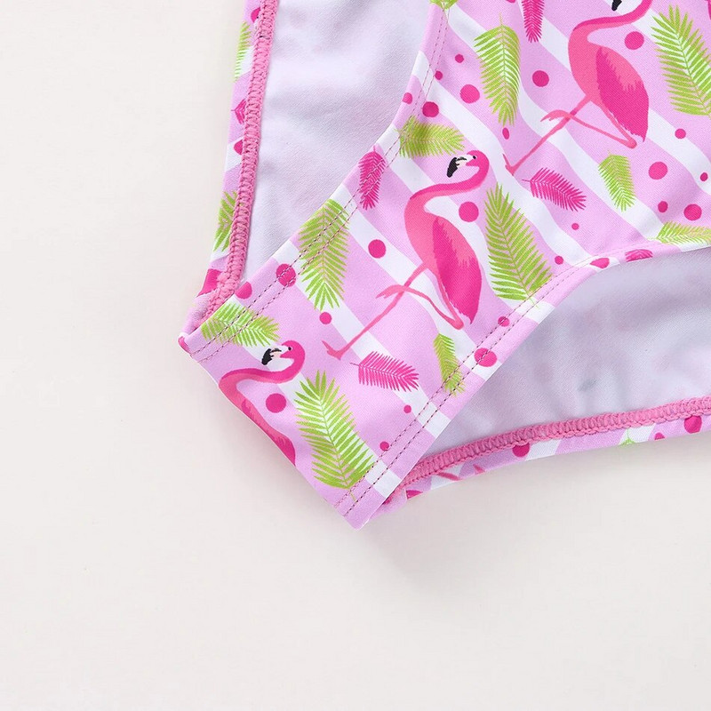 2022 m. mergaičių maudymosi kostiumėliai Flamingo vienetiniai maudymosi kostiumėliai 2–8 metų maudymosi kostiumėlis dryžuotas flamingas vaikiškas maudymosi kostiumėlis maudymosi kostiumėlis