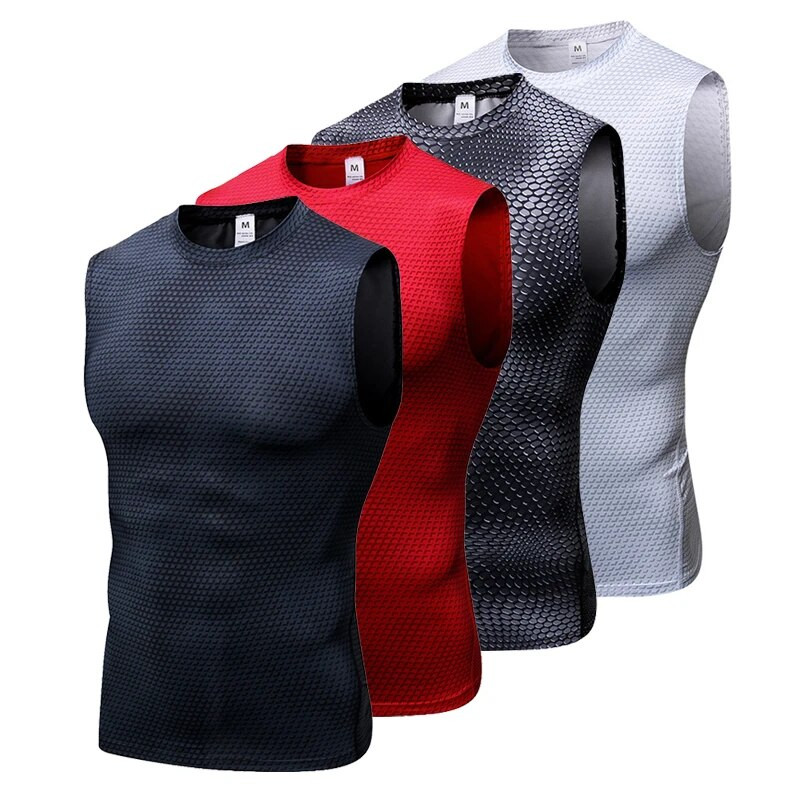 Muške Rashgarde sportske majice bez rukava Muški prsluk za trčanje Muscle Fitness prsluk za teretanu Bodybuilding Uske prozračne majice Gimnastička odjeća