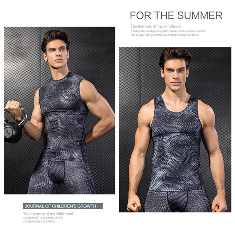 Muške Rashgarde sportske majice bez rukava Muški prsluk za trčanje Muscle Fitness prsluk za teretanu Bodybuilding Uske prozračne majice Gimnastička odjeća