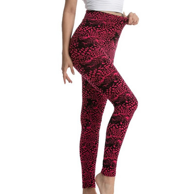 INDJXND Hulahopke Bešavne tajice Ženske sportske Push Up hlače za jogu Rastezljive hlače sa zmijskim uzorkom visokog struka Odjeća za vježbanje, trčanje u teretani