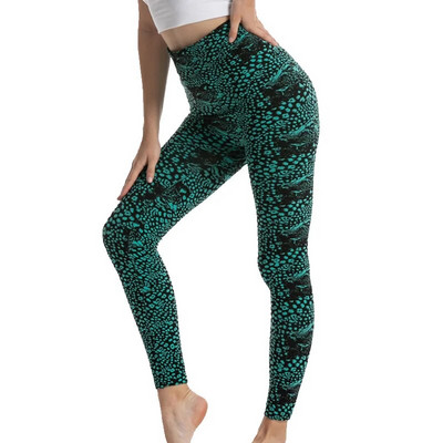 INDJXND Hulahopke Bešavne tajice Ženske sportske Push Up hlače za jogu Rastezljive hlače sa zmijskim uzorkom visokog struka Odjeća za vježbanje, trčanje u teretani