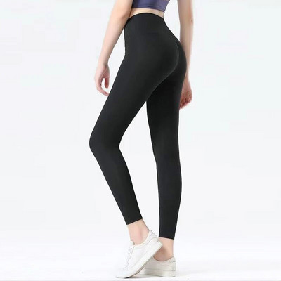 Női ruházat Sport nadrág Tömör leggings Női magas derekú Feszes leggins Fitness Jóga viselet Női tornatermi leggings Sportos nadrág