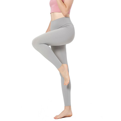 Női ruházat Sport nadrág Tömör leggings Női magas derekú Feszes leggins Fitness Jóga viselet Női tornatermi leggings Sportos nadrág