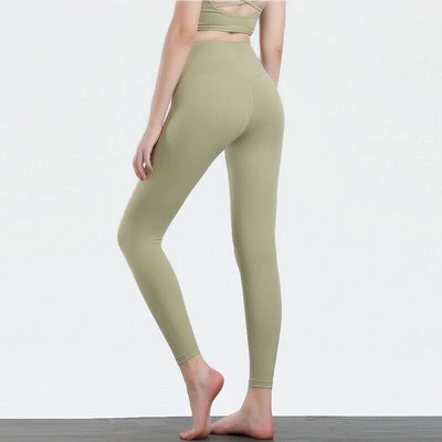 Női ruházat Sport nadrág Tömör leggings Női magas derekú Feszes leggins Fitness Jóga viselet Női tornatermi leggings Sportos nadrág