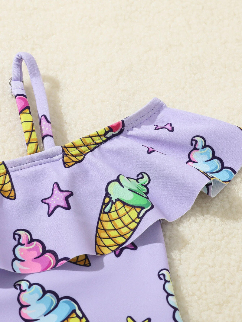 9M-3YBaby Swimsuit 2023 Summer Viengabala saldējuma apdruka New Born Baby Swim Girl smilšu bikini 2062