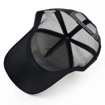 Μόδα καπέλο μπέιζμπολ Ανδρικά Γυναικεία Snapback Hip Hop Bone Bill Κέντημα κατσίκας Streetwear Καπέλα φορτηγού με αναπνεύσιμο διχτυωτό μαύρο καπέλο
