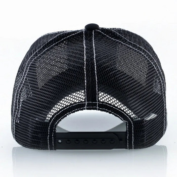 Μόδα καπέλο μπέιζμπολ Ανδρικά Γυναικεία Snapback Hip Hop Bone Bill Κέντημα κατσίκας Streetwear Καπέλα φορτηγού με αναπνεύσιμο διχτυωτό μαύρο καπέλο