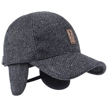 2024 маркова бейзболна шапка зимна татко шапка Топли удебелени памучни шапки със закопчалки Защита на ушите Вталени шапки за мъже