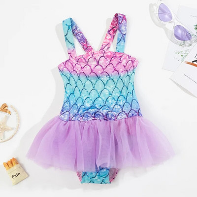 Aitonoble 2023 jaunā kolekcija Bērnu peldkostīmi Rashguard Girls, 1 daļīgs niršanas tērps, bikini