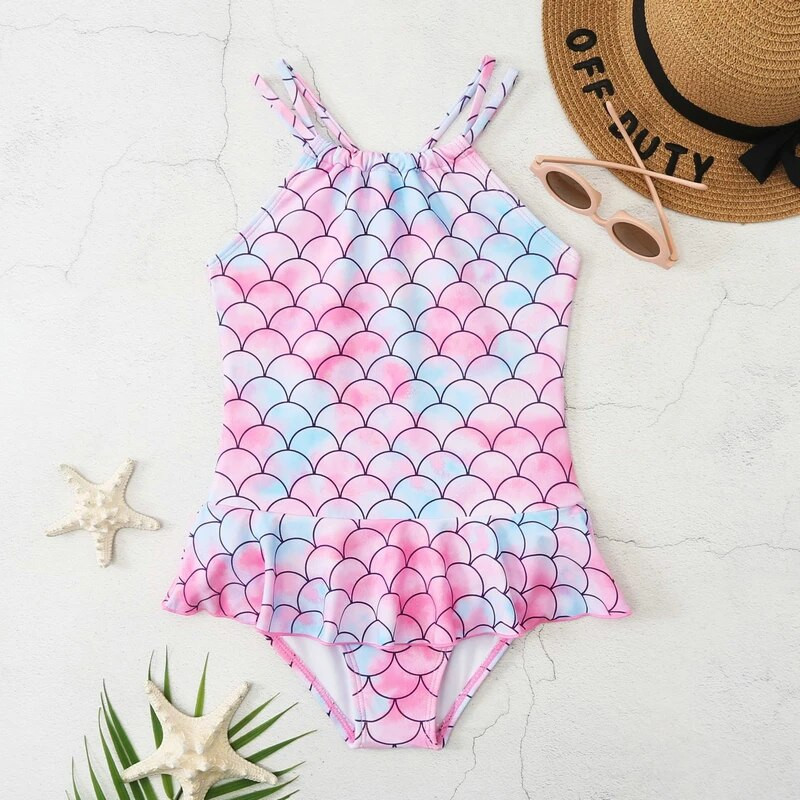 Aitonoble 2023 jaunā kolekcija Bērnu peldkostīmi Rashguard Girls, 1 daļīgs niršanas tērps, bikini