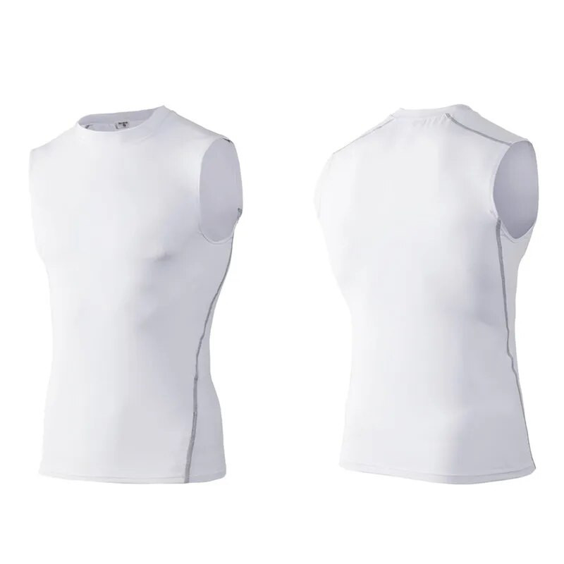 Meeste Fitness Jõusaali Vest Kompressioon Varrukateta Jooksusärk Kiiresti Kuivatav Kulturismi Tankid Sport Treening Singletid Jõusaaliriided