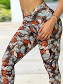 Дамски щампи Фитнес тренировка Спортни леггинси Нови секси панталони за йога Push Up Jegging Чорапогащи с висока талия Дамско облекло за фитнес