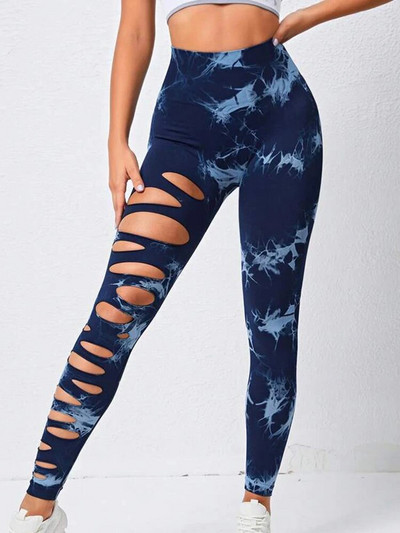 Seksualūs antblauzdžiai aukštu juosmeniu, tuščiaviduriai kaklaraištis, dažomi jogos kelnės, prigludę užpakalis, pakeliantys elastingi pėdkelnės Sporto salė Bėgiojimas treniruotės drabužiai