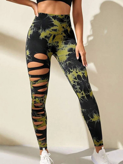 Seksualūs antblauzdžiai aukštu juosmeniu, tuščiaviduriai kaklaraištis, dažomi jogos kelnės, prigludę užpakalis, pakeliantys elastingi pėdkelnės Sporto salė Bėgiojimas treniruotės drabužiai