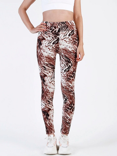 CUHAKCI Pėdkelnės aukštu juosmeniu Sportinės antblauzdžiai Moteriškos Juodos Trikampio Juostinės Spaudos Jogos Kelnės Sporto Apranga Moteriškos treniruotės Leggins Moterys