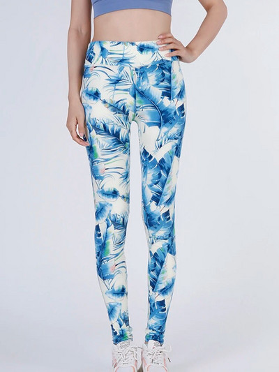 CUHAKCI Pėdkelnės aukštu juosmeniu Sportinės antblauzdžiai Moteriškos Juodos Trikampio Juostinės Spaudos Jogos Kelnės Sporto Apranga Moteriškos treniruotės Leggins Moterys