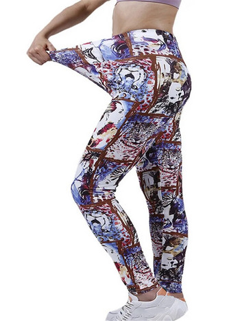 VISNXGI Йога клинове Mujer Gym панталони Дамски чорапогащи Панталони Летни щампи на цветя Дължина до глезена Облекло за тренировка Dropshipping