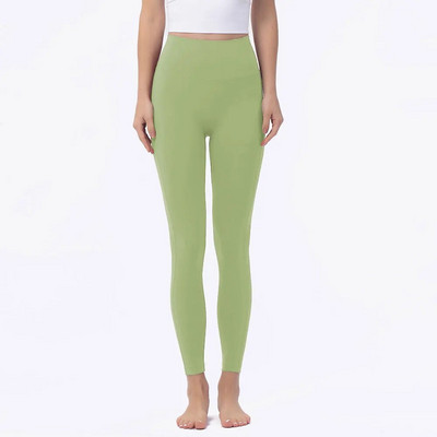 Йога клинове Дамски фитнес панталони Клинове за бягане на открито Дамско облекло Панталони с висока талия Едноцветни ежедневни леггинси Облекло за йога