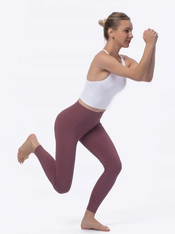 Йога клинове Дамски фитнес панталони Клинове за бягане на открито Дамско облекло Панталони с висока талия Едноцветни ежедневни леггинси Облекло за йога