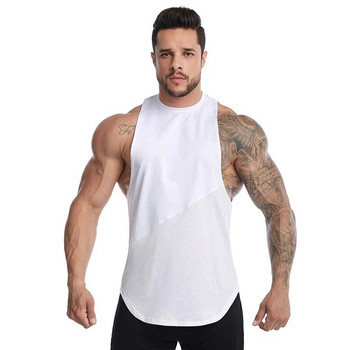 Мъжки потници Риза без ръкави Полиестерна мрежеста материя Бързосъхнеща дишаща мъжка тренировъчна тениска за фитнес баскетбол