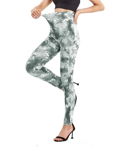 INDJXND Seamless Soft Leggings Casual Tie Dyed Print Pencil Pants High Waist Sport Yoga Fitness Jeggings Women Clothing S-3XL