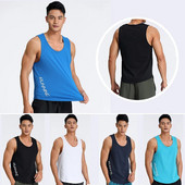 Мъжка спортна жилетка Баскетбол Футбол Бягане Танк Фитнес зала Фитнес горнища Мъжки тренировъчни джогинг Риза без ръкави Дишащи дрехи