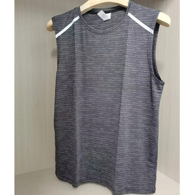 Vyriškos bėgimo liemenės be rankovių, treniruoklių salė, viršutiniai sportiniai bėgimo marškinėliai, greitai džiūstantys maratono drabužiai, elastingi, kvėpuojantys