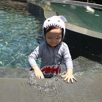 Παιδικό μονοκόμματο μαγιό Cute Shark για μωρά/παιδιά Αγόρια και κορίτσια Μαγιό Fast Dry μαγιό