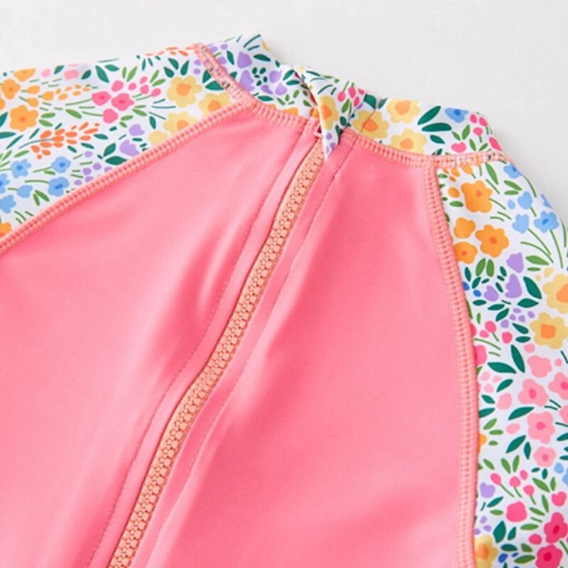 Maudymosi kostiumėlis Vaikams Mergaitėms Ilgomis rankovėmis Maudymosi kostiumėliai mergaitėms Animacinis filmas Triušis UPF50 Apsauga nuo UV spindulių Vaikiškas maudymosi kostiumėlis Paplūdimio Drabužiai Kūdikiui