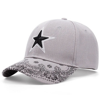 Бейзболна шапка Мъжка шапка за голф с пейсли с периферия Мъжка модна хип-хоп ежедневна шапка с гръб за жени Спорт на открито Gorras Para Hombres