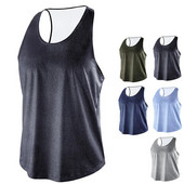 Muška majica za trčanje Široki prekomjerni prsluk Prozračna majica s otiskom Fitness majica bez rukava Sportska majica za trčanje Marathon Top