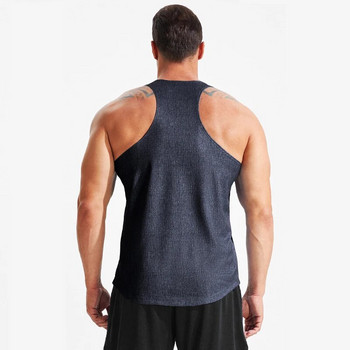 Ανδρικό πουκάμισο για τζόκινγκ χαλαρό γιλέκο μεγάλου μεγέθους με στάμπα αναπνέον μπλουζάκι γυμναστικής αμάνικο μπλουζάκι Marathon Sports Singlet Running Tank Top