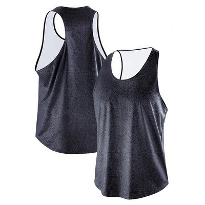 Muška majica za trčanje Široki prekomjerni prsluk Prozračna majica s otiskom Fitness majica bez rukava Sportska majica za trčanje Marathon Top