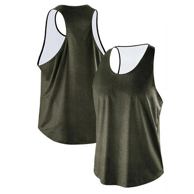 Muška majica za trčanje Široki prekomjerni prsluk Prozračna majica s otiskom Fitness majica bez rukava Sportska majica za trčanje Marathon Top