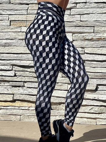 3D отпечатани фитнес спортни леггинси Нови тренировъчни клинове Йога панталони Дамски чорапогащи с висока талия Push Up Фитнес облекло