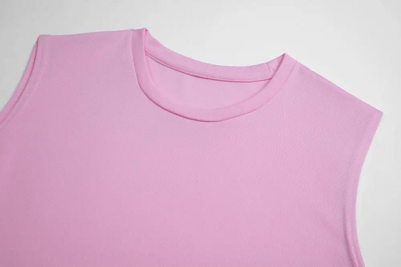 Висококачествена мъжка жилетка за бягане с широки рамене Фитнес без ръкави Риза за лека атлетика Marathon Sport Training Странично разделени Потник