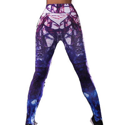 Тренировка Фитнес облекло Спортни клинове Дамски панталони за йога Бягане Фитнес зала Чорапогащници С разтегателен принт Джогинг Спортно облекло Секси леггинси