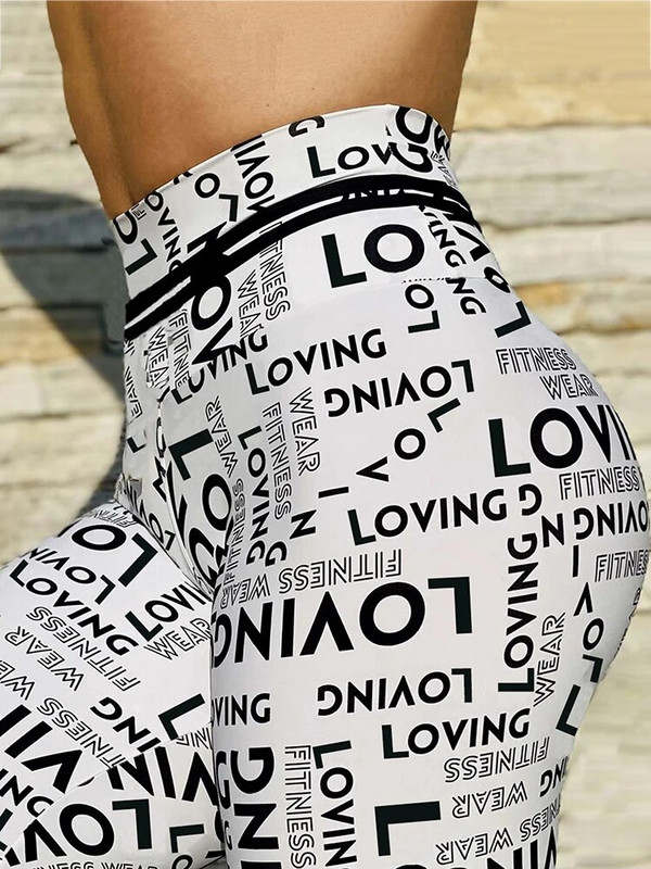 Фитнес клинове Дамски панталони за йога с висока талия Скрънч тренировъчни клинове Бели спортни чорапогащници за гимнастика Push Up Дамско облекло