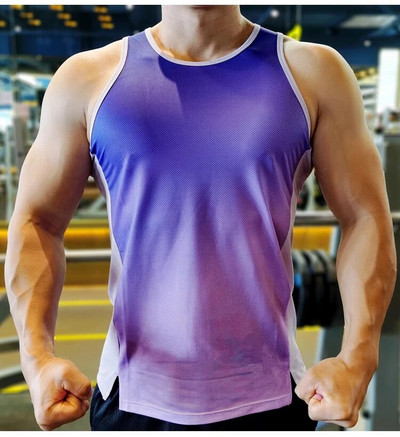 2023 pentru bărbați săli de fitness Tank top bărbați Fitness cămașă fără mâneci pentru bărbați, respirabil, vestă sport, maioță, săli de sport, largi, vestă de alergare bărbați