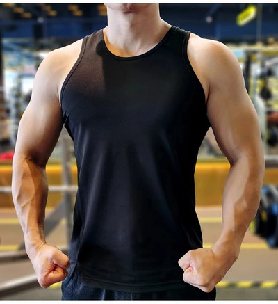 2023 pentru bărbați săli de fitness Tank top bărbați Fitness cămașă fără mâneci pentru bărbați, respirabil, vestă sport, maioță, săli de sport, largi, vestă de alergare bărbați