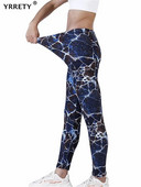 YRRETY Дамско тренировъчно облекло Клинове за фитнес фитнес панталони за йога Push Up Спортен чорапогащник Еластичен панталон с дължина до глезена с принт