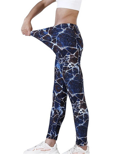 YRRETY Дамско тренировъчно облекло Клинове за фитнес фитнес панталони за йога Push Up Спортен чорапогащник Еластичен панталон с дължина до глезена с принт
