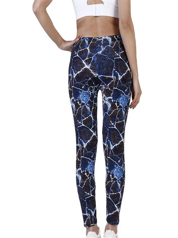 YRRETY Дамско тренировъчно облекло Клинове за фитнес фитнес панталони за йога Push Up Спортен чорапогащник Еластичен панталон с дължина до глезена с принт