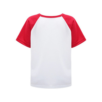 Момчета Детски ежедневни бързосъхнещи тениски Color Block Workout Спортни ризи Топ тениска Дишащи тениски за бягане Детско спортно облекло