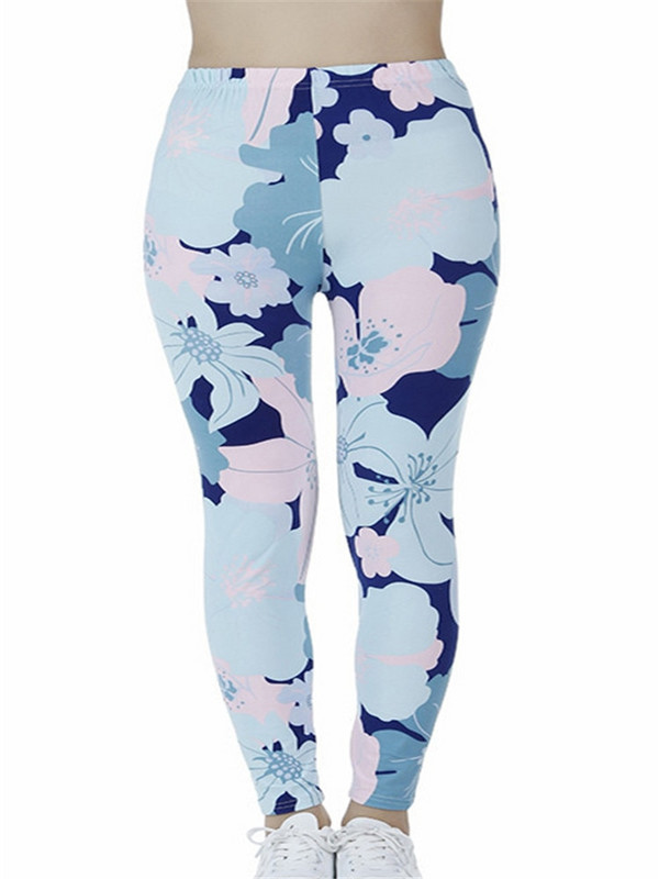 INDJXND női leggings Fitness Push Up nyakkendő-festett graffiti edzőterem légáteresztő szexi magas derekú edzés kötött poliészter bokáig