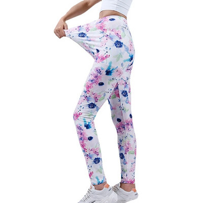 INDJXND Неонови еластични клинове, бели, с висока талия, дамски тесни женски панталони с висока талия и висока талия, летни клинове в бонбонени цветове