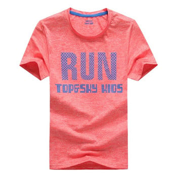 Детско лятно облекло Десен с букви Момчета Момичета Бързосъхнеща тениска с къс ръкав за деца Горно облекло Спортни тениски за бягане